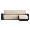 Bankbeschermer Geo Quilt Chaise Longue Rechts Beige