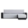 Bankbeschermer Geo Quilt Chaise Longue Rechts Lichtgrijs