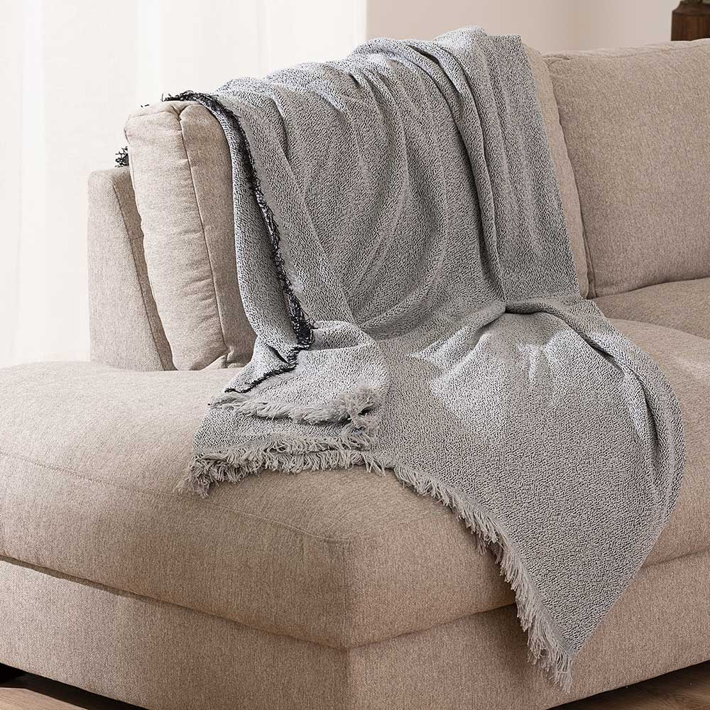 Plaid-Namibia-Donkergrijs-katoen-over-bank Plaid Namibia donkergrijs - Premium Belmarti® kwaliteit