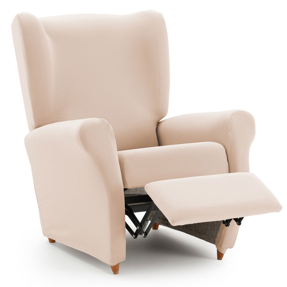 Oorfauteuil-met-relaxfunctie-beige Recliner Hoes Anza – Luxe bescherming voor jouw relaxstoel!