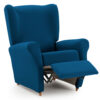 Oorfauteuil-met-relaxfunctie-blauw Recliner Hoes Anza – Luxe bescherming voor jouw relaxstoel!